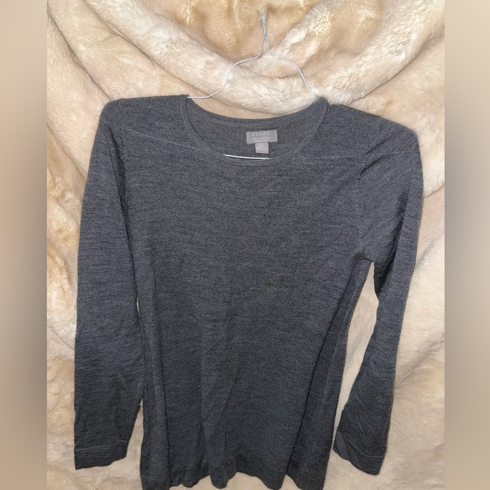 Kenar Gray Long Sleeve Top